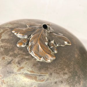 Antiguo "Chauffe-Plat" Calentador de Platos en Metal Plateado - imagen 2