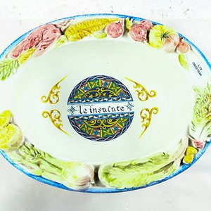 Fuente Oval Cerámica Decorada con Verduras y Frutas - imagen 2