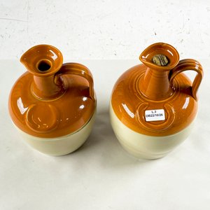 Dos Porrones de Gres Marrón y Beige - imagen 2