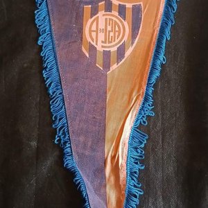 Banderín Antiguo San Lorenzo de Almagro "CASLA" con Flecos Azules - imagen 3