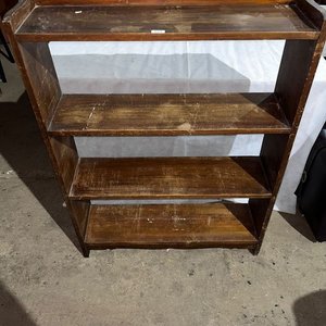 Estantería de Madera Antigua con Tres Niveles - imagen 2