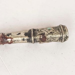 Cuchillo Criollo de Platería Antigua con Detalles y Hoja Gastada - imagen 2