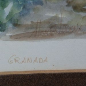 pintura en acuarela que retrata  la famosa Cuesta de Santa Inés Alonso Lucena - imagen 2