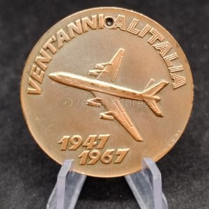 Moneda Conmemorativa Alitalia 1947-1967 y Ficha de 10 Pesetas - imagen 7