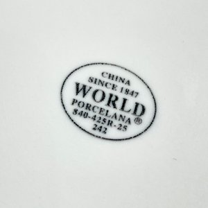 Set de 24 Platos Llanos de Loza Blanca "World China" - imagen 4