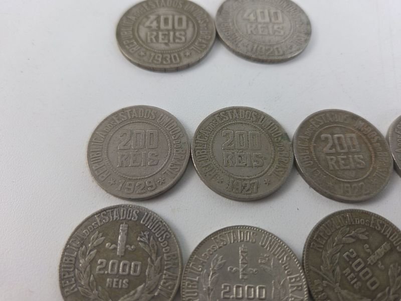 Colección de monedas brasileñas y lira siria en plata - imagen 12
