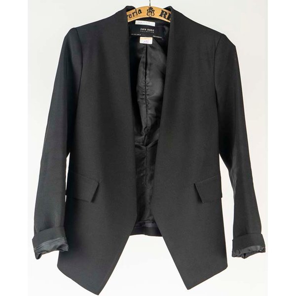 Chaqueta Negra Zara Talle S Mujer - imagen 1