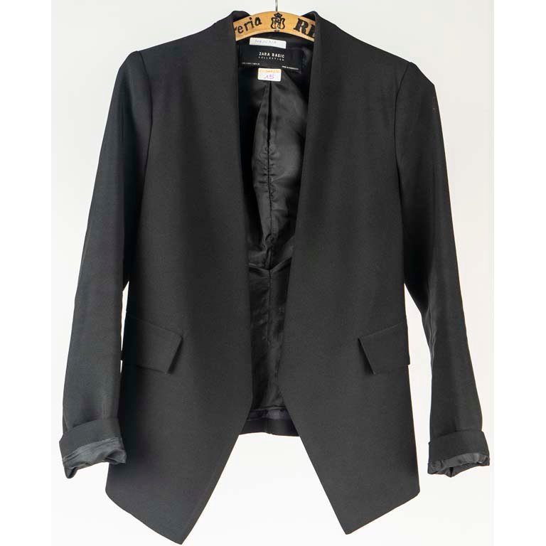 Chaqueta Negra Zara Talle S Mujer