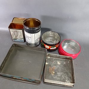 Lote de 6 latas antiguas y decorativas - imagen 8