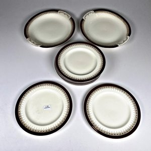 Doce Platos de Loza Inglesa Alfred Meakin "Kindel" - imagen 1