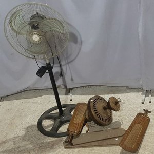 Ventilador Xenex Negro de Pie con Paletas de Chapa y Ventilador de Techo - imagen 1