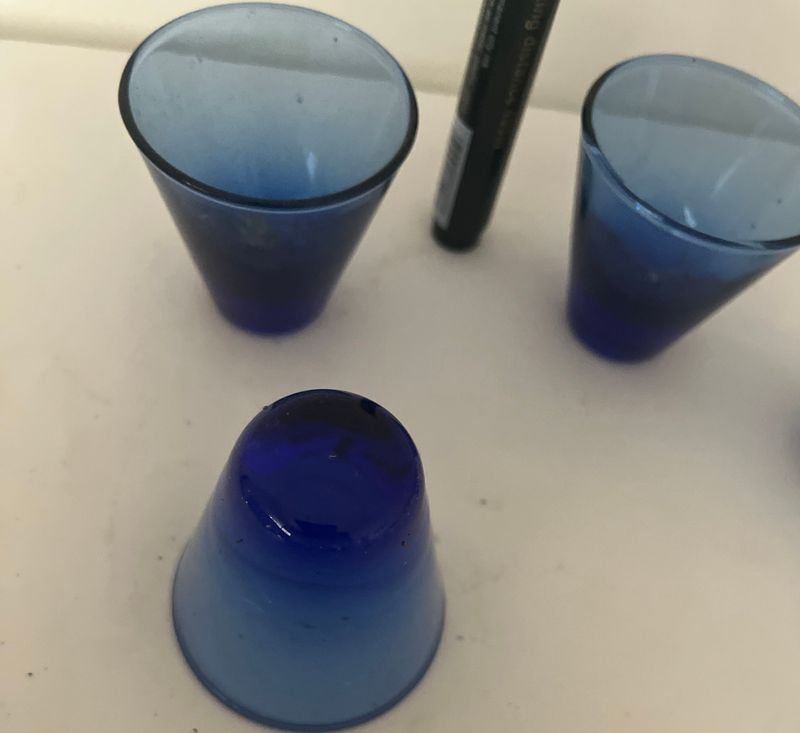 Vasos de cristal azul - imagen 9