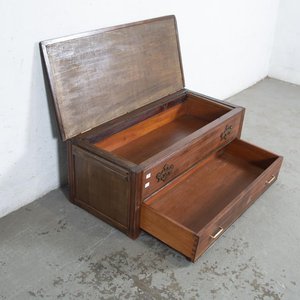 Baúl de Madera con Cajón Interior y Detalles en Lustre - imagen 3