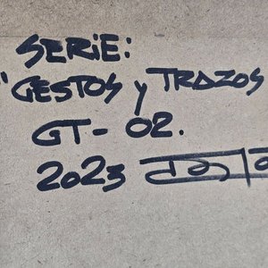 Conjunto de 4 Pinturas Abstractas "Gestos y Trazos" Firmadas - imagen 5
