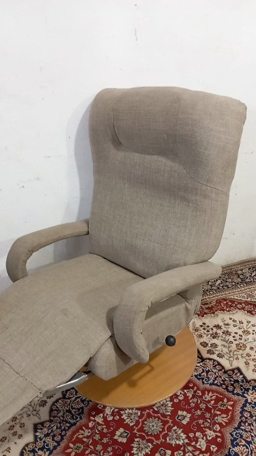 Sillon reclinable giratorio tapizado de tela - imagen 6