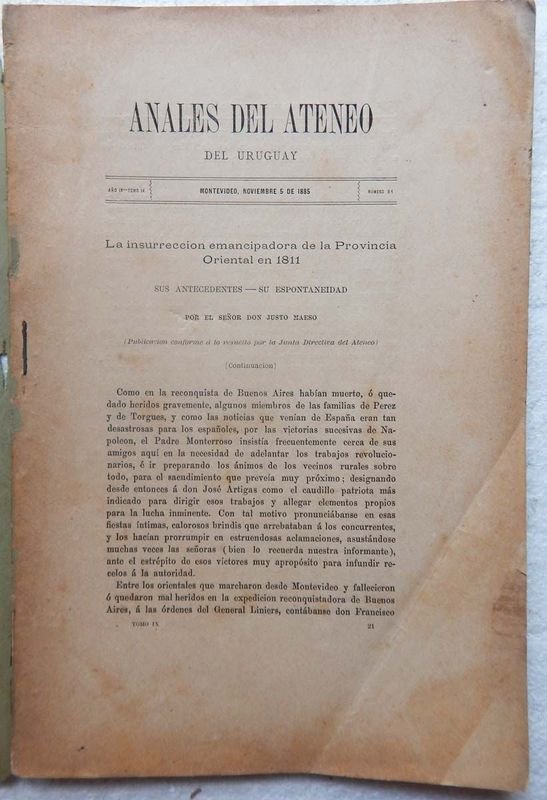 Revista Anales Del Ateneo Del Uruguay: Un artículo de interés histórico - imagen 2