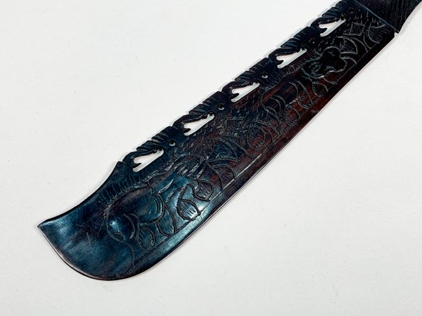 Adorno tipo cuchillo africano de talla rinoceronte y elefante - imagen 2