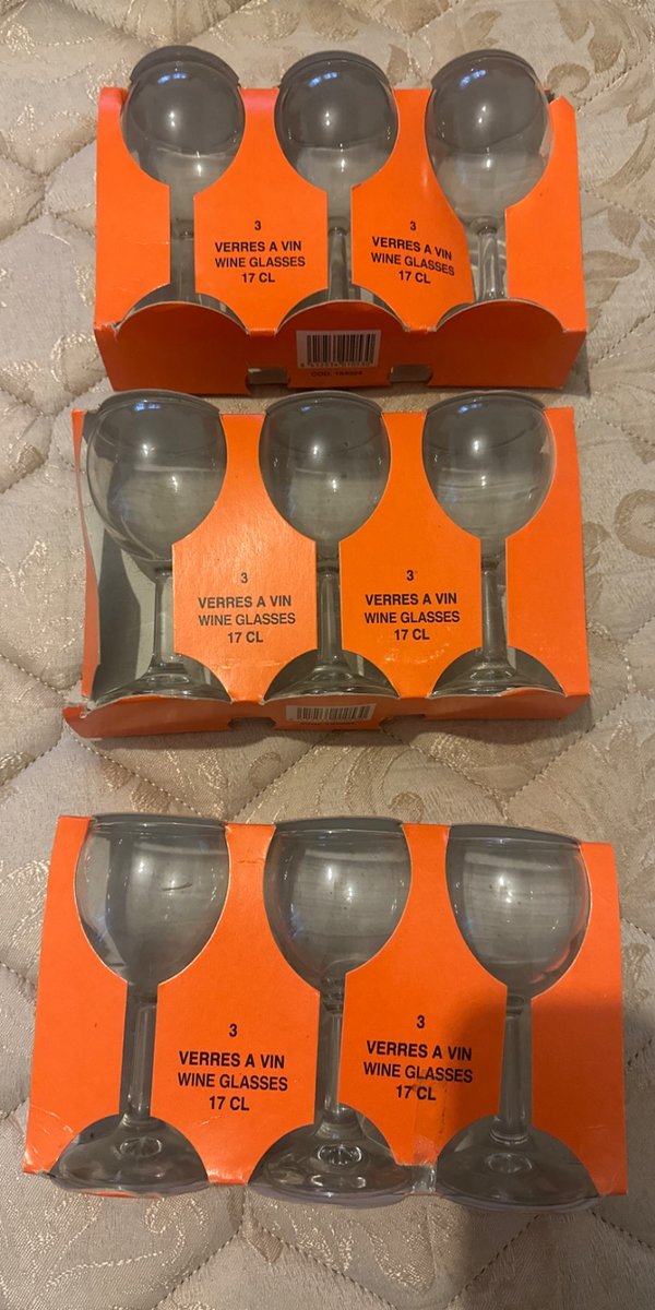 Set de 6 Copas de Vino de Vidrio Transparente