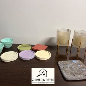 Set de Posavasos y Velas Decorativas - imagen 2