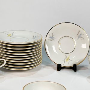Doce Pocillos de Porcelana Edelstein Bavaria con Platillos - imagen 3