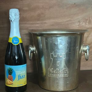 Champagnera "Callati" Metálica con Grabado y Botella de Ananá Fizz - imagen 1