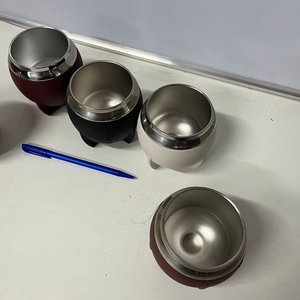 Set de 5 Mates de Acero Inoxidable y Cuerina - imagen 4