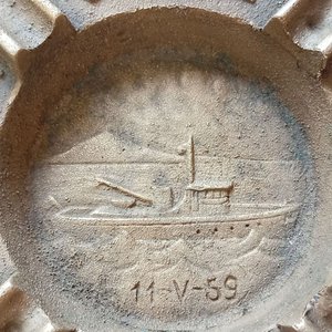 Cenicero de Bronce Prefectura General Marítima P.S.2. Año 1959 - imagen 2