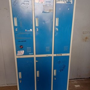 Armario Metálico Gris y Azul con 6 Puertas - imagen 1