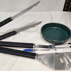 Set Parrillero de Acero Inoxidable con Mangos Anatómicos y Provolonera de Cerámica - imagen 4