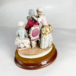 Grupo de Porcelana "Don Juan" Sitzendorf con Base de Madera - imagen 3