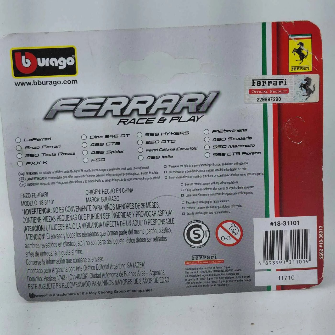 Burago Enzo Ferrari 1:43 Escala - imagen 3