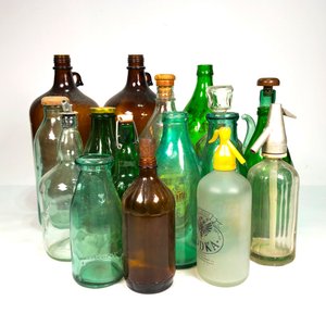 Lote de Botellones y Jarrones de Vidrio Vintage - imagen 3