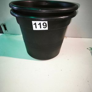 Dos Macetones Negros de Plástico, 35cm Diámetro - imagen 2