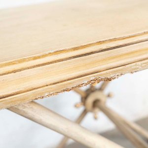Mesa Auxiliar Plegable Metálica con Aplique Dorado y Ruedas - imagen 2