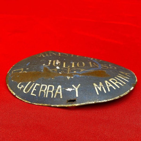 Chapa pintada Ministerio de Guerra y Marina Julio 1885 - imagen 2