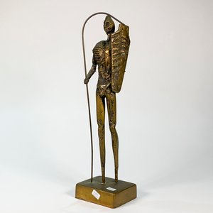 Lote siguiente: Escultura en Bronce "Guerrero" de Roberto Cidade - 52 cm