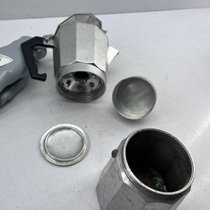 Cafetera Italiana Antigua de Aluminio para Café - imagen 7