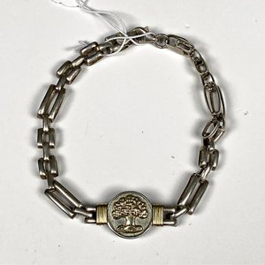 Pulsera de Plata y Oro con Diseño de Árbol de la Vida - 16 cm - imagen 2
