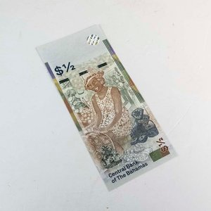 Billete de Bahamas 1/2 Dólar 2019 Reina Elizabeth II Sin Circular - imagen 2