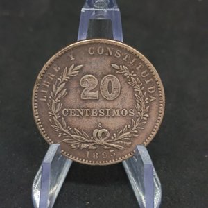 Lote siguiente: Moneda de Uruguay 20 Centésimos 1893 en Plata, Ceca París