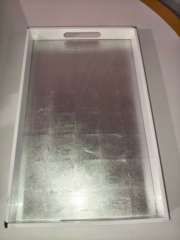 Bandeja Rectangular Blanca con Asas