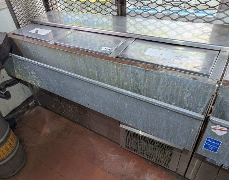 Lote siguiente: Heladera tipo botellero horizontal marca Coreco con 3 reparticiones