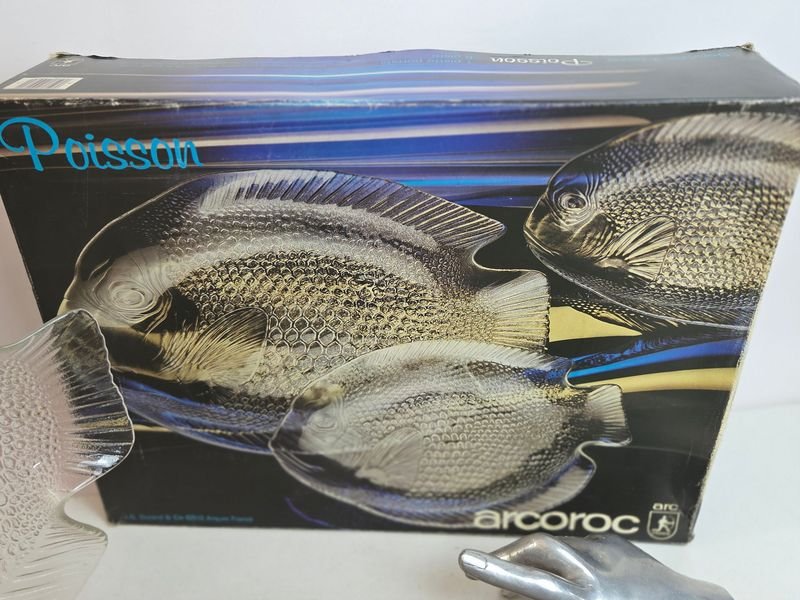 Bandeja y platos arcoroc para pescado en caja original - imagen 2