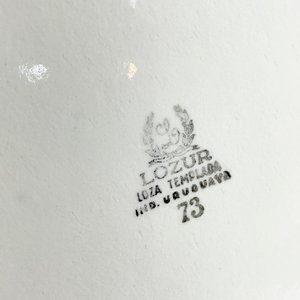 Juego de Vajilla Loza Guarda Celeste: Fuente, Platos, Jarra y Mantequera - imagen 5