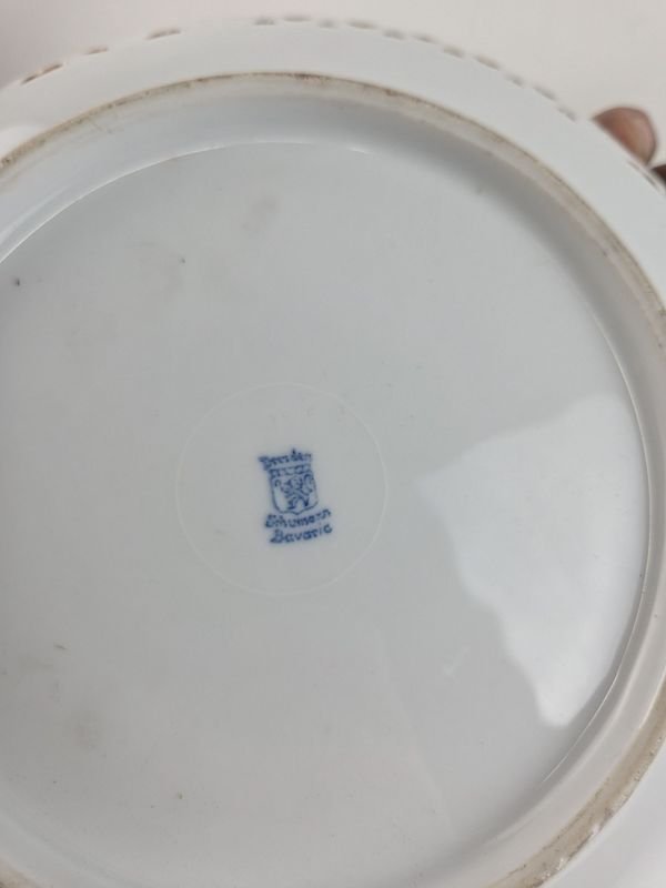 Platos de porcelana Bavaria con diseños florales y retratos - imagen 8