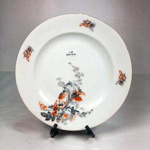 Plato de Porcelana Alemana con Diseño Floral y Borde Dorado - imagen 2