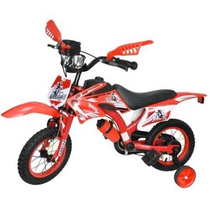 Bicicleta Moto Infantil Rodado 16 Roja con Acelerador de Sonido - imagen 2