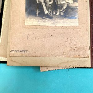 Antiguo Álbum de Fotos Tapas Terciopelo Verde Principios Siglo XX - imagen 7