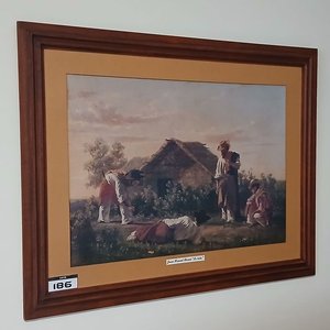 Reproducción "La Taba" de Juan Manuel Blanes con Marco de Madera - imagen 4