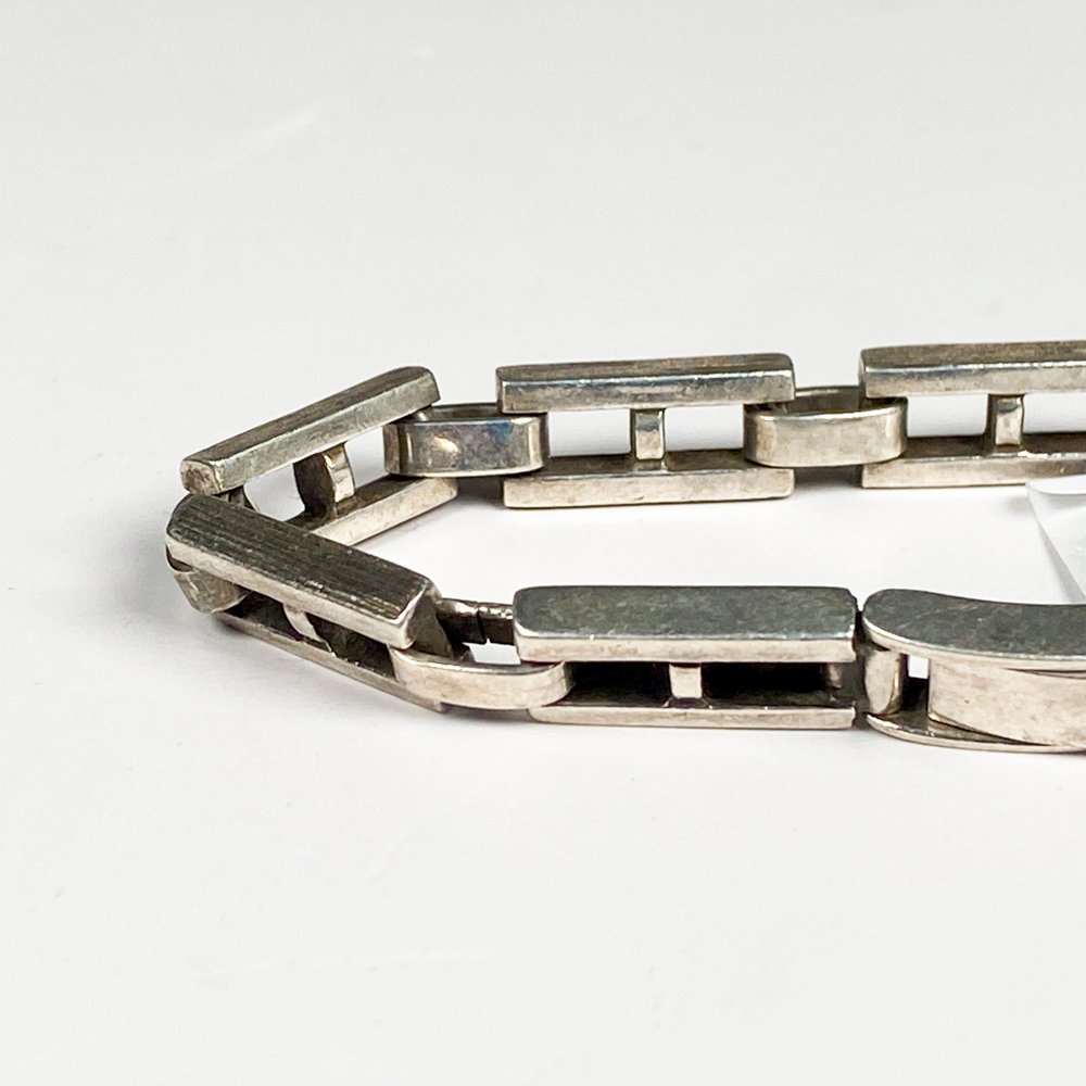 Pulsera de plata eslabones chatos 18 cm - Joyería - imagen 2